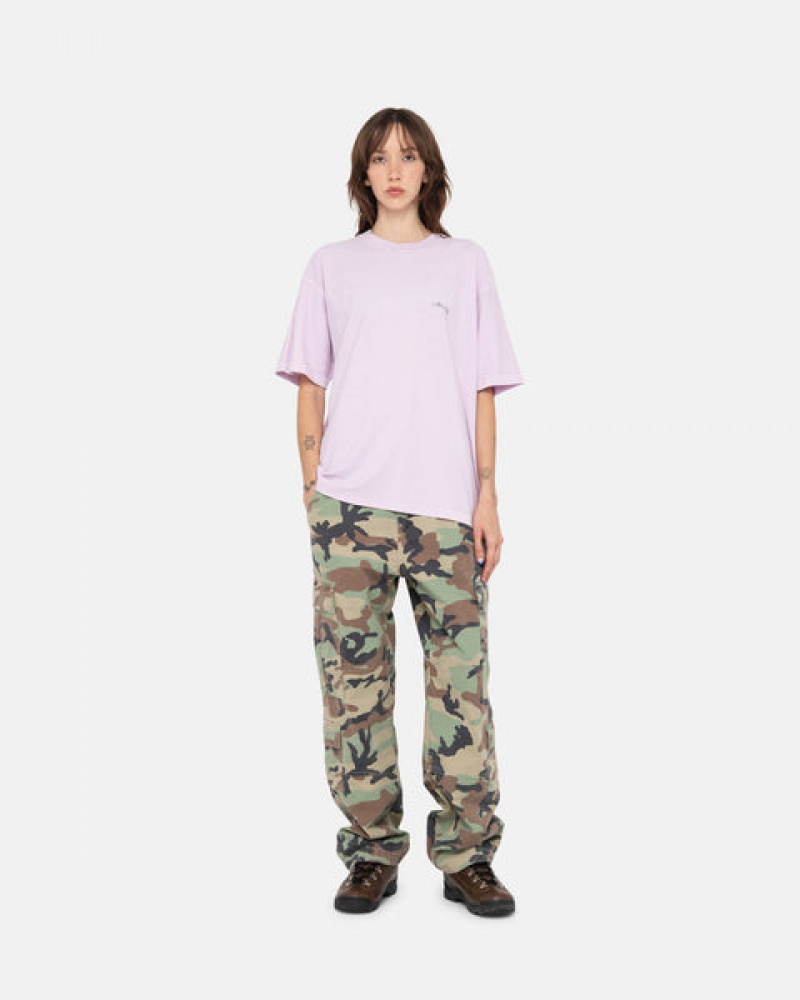 Stussy Pig. Dyed Inside Out Crew Men T Shirt Purple | WQQ-5505