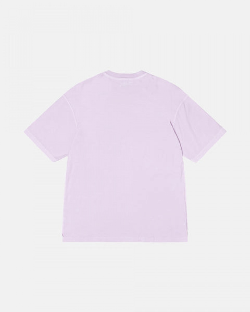 Stussy Pig. Dyed Inside Out Crew Men Tops Purple | AQK-5276