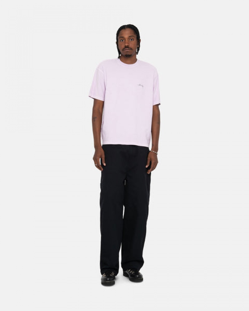 Stussy Pig. Dyed Inside Out Crew Men Tops Purple | AQK-5276