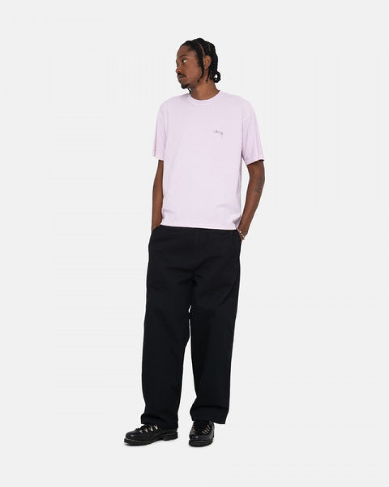 Stussy Pig. Dyed Inside Out Crew Men Tops Purple | AQK-5276