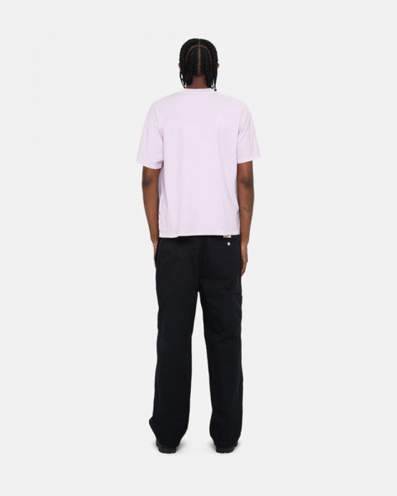 Stussy Pig. Dyed Inside Out Crew Men Tops Purple | AQK-5276