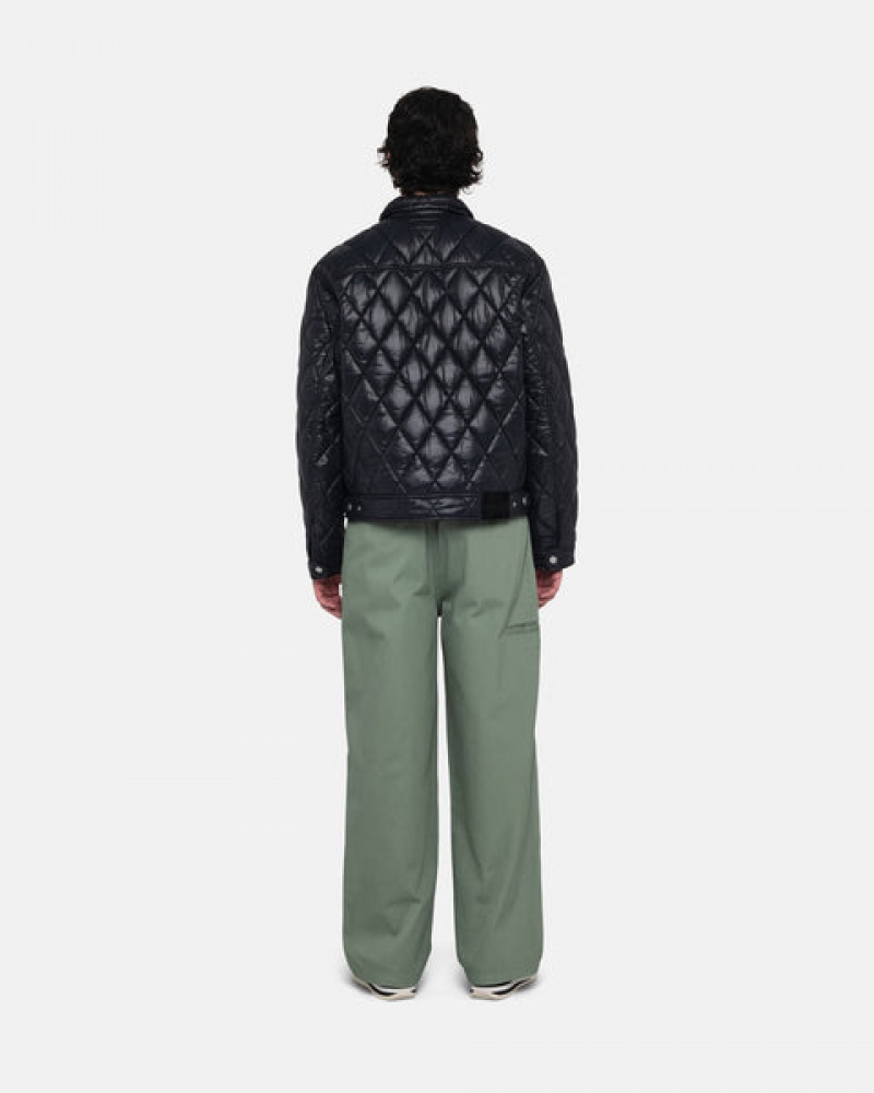 Stussy Ranch Jacket Quilted Nylon Women Jackets Black | OMQ-3883