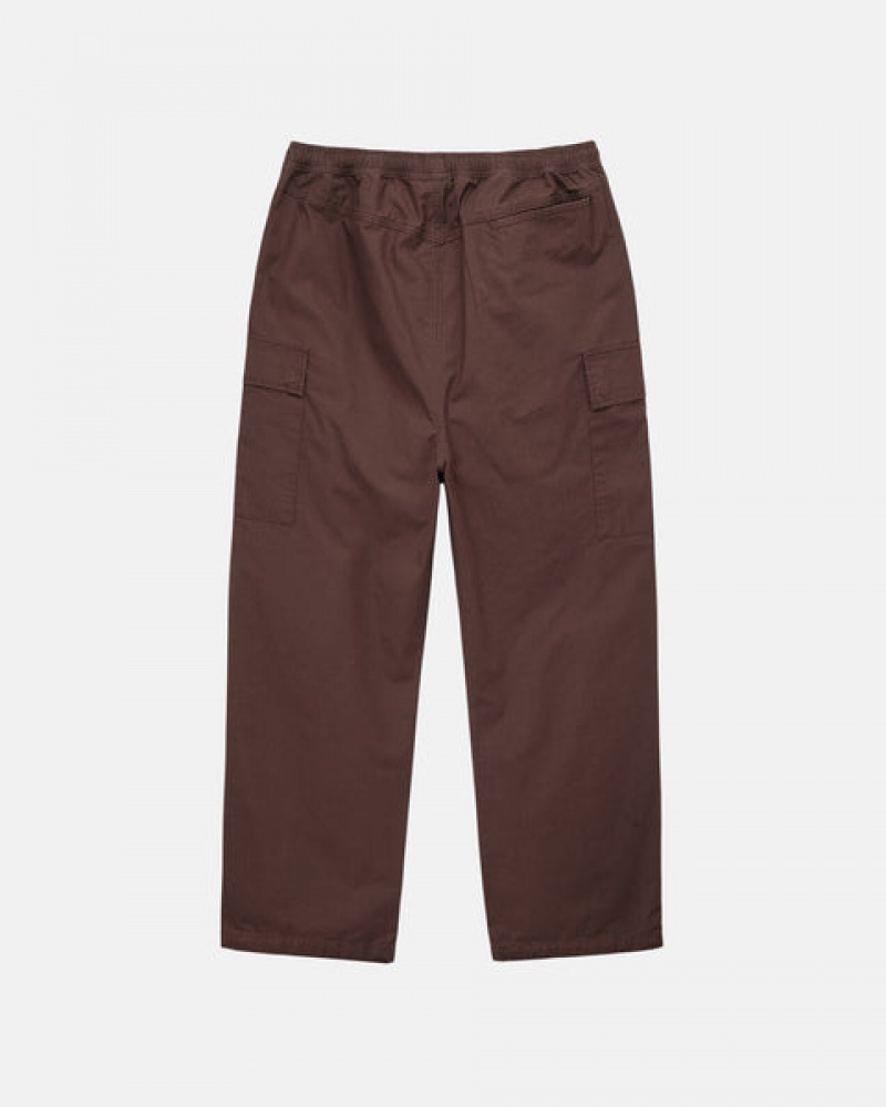 Stussy Ripstop Cargo Beach Pant Men Pants Brown | TKX-0222