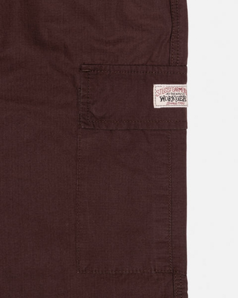 Stussy Ripstop Cargo Beach Pant Men Pants Brown | TKX-0222