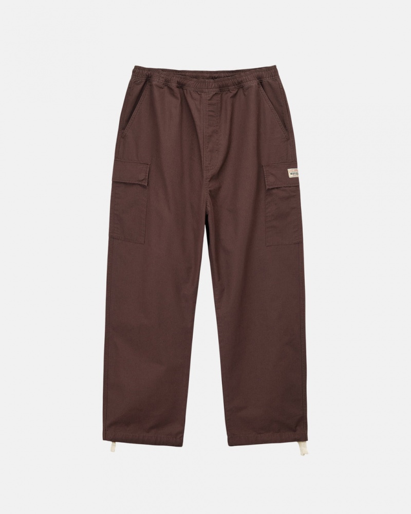 Stussy Ripstop Cargo Beach Pant Men Pants Brown | TKX-0222