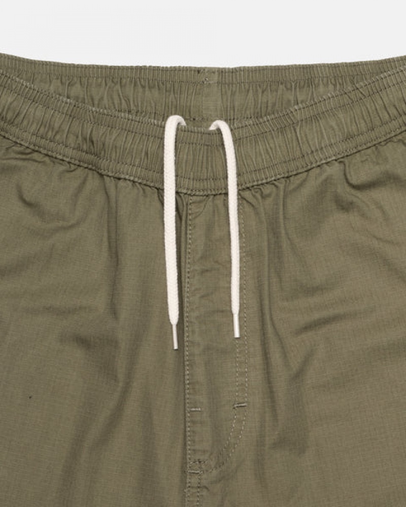 Stussy Ripstop Cargo Beach Pant Men Pants Olive | RYQ-2209