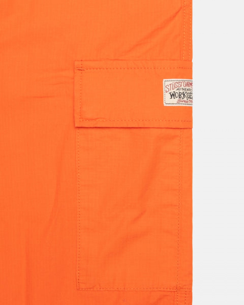 Stussy Ripstop Cargo Beach Pant Men Pants Orange | DSX-9190