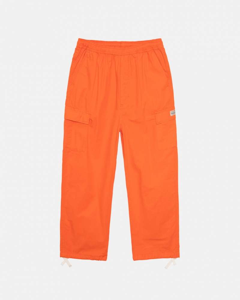 Stussy Ripstop Cargo Beach Pant Men Pants Orange | DSX-9190