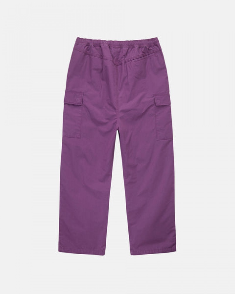 Stussy Ripstop Cargo Beach Pant Men Pants Purple | NJC-0714