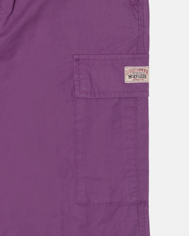 Stussy Ripstop Cargo Beach Pant Men Pants Purple | NJC-0714