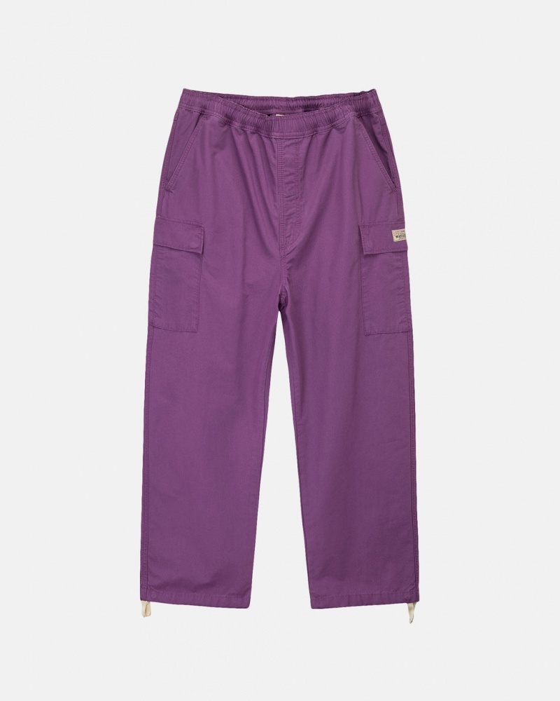 Stussy Ripstop Cargo Beach Pant Men Pants Purple | NJC-0714