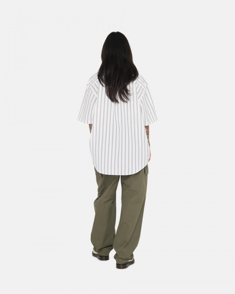 Stussy Ripstop Cargo Beach Pant Women Pants Olive | MYB-4162