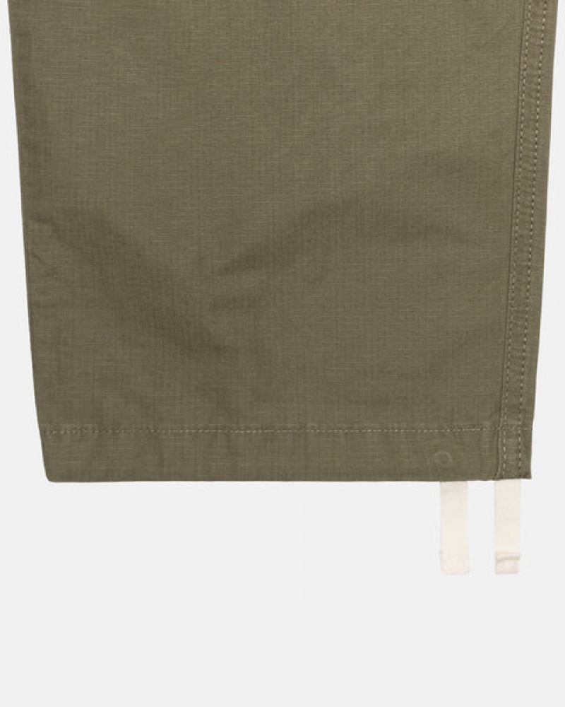 Stussy Ripstop Cargo Beach Pant Women Pants Olive | MYB-4162