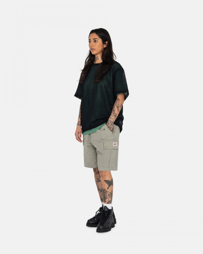 Stussy Ripstop Cargo Beach Short Men Shorts Olive | VHD-0649