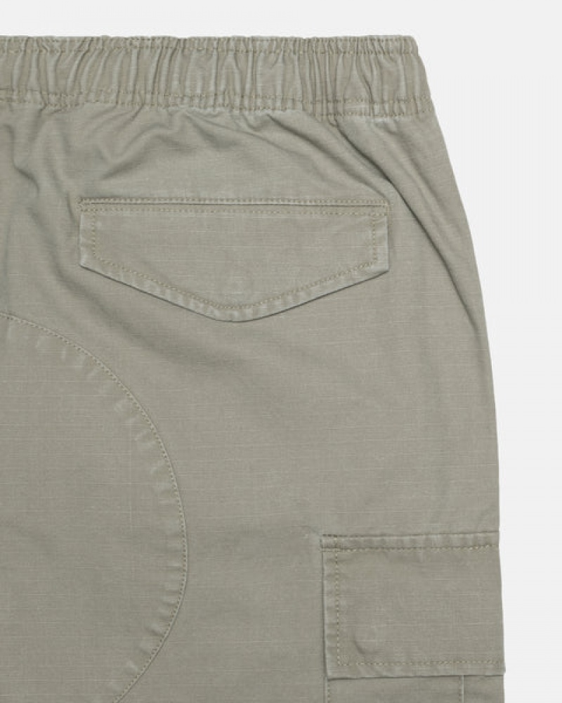 Stussy Ripstop Cargo Beach Short Men Shorts Olive | VHD-0649