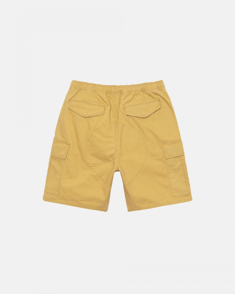 Stussy Ripstop Cargo Beach Short Men Shorts Yellow | ULO-2018