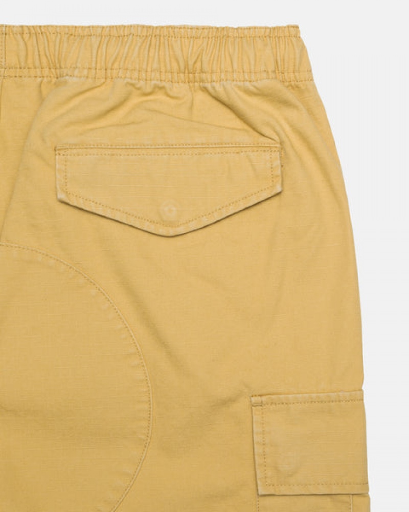 Stussy Ripstop Cargo Beach Short Men Shorts Yellow | ULO-2018