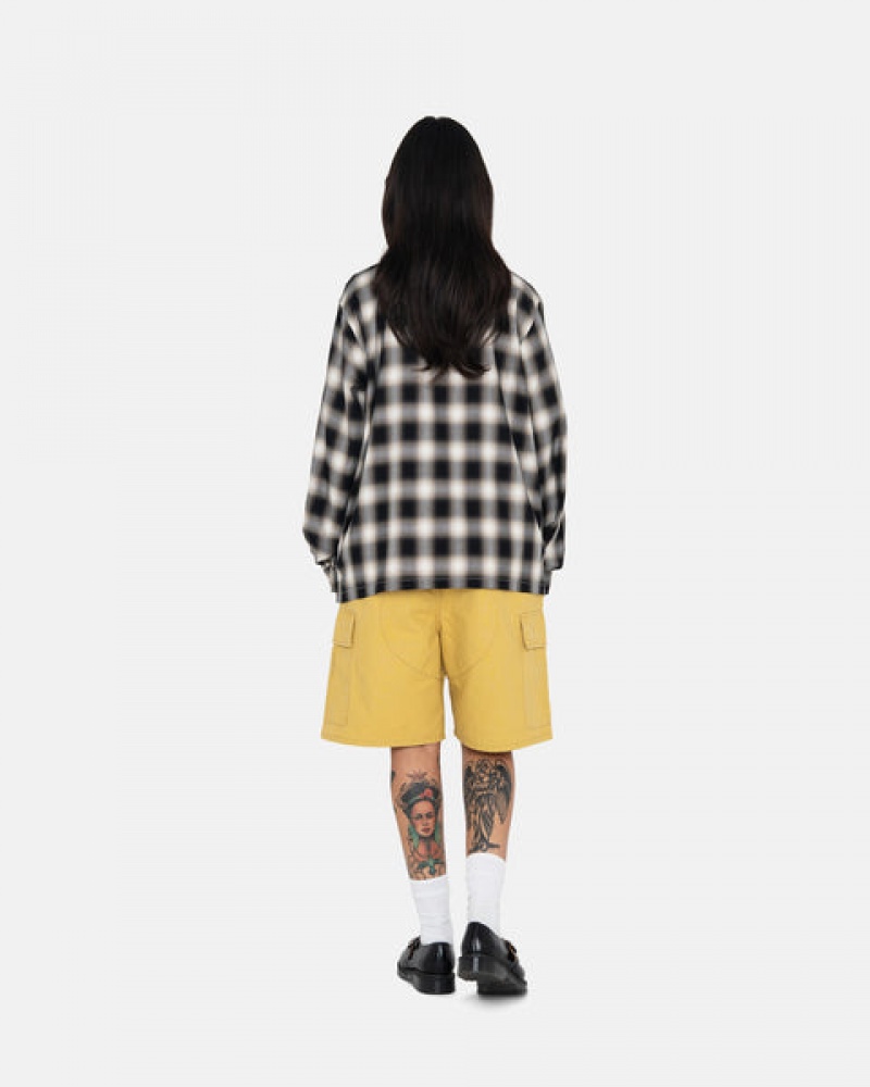 Stussy Ripstop Cargo Beach Short Women Shorts Yellow | VOT-4081