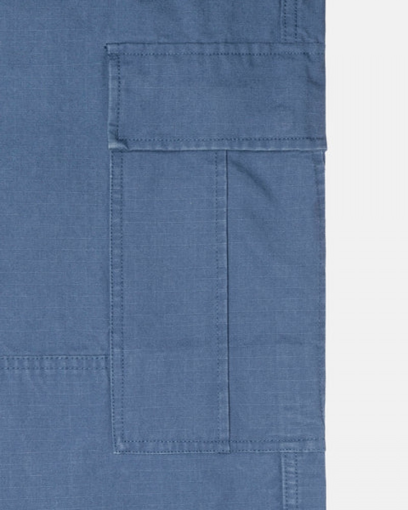 Stussy Ripstop Surplus Cargo Men Pants Blue | VQH-5668