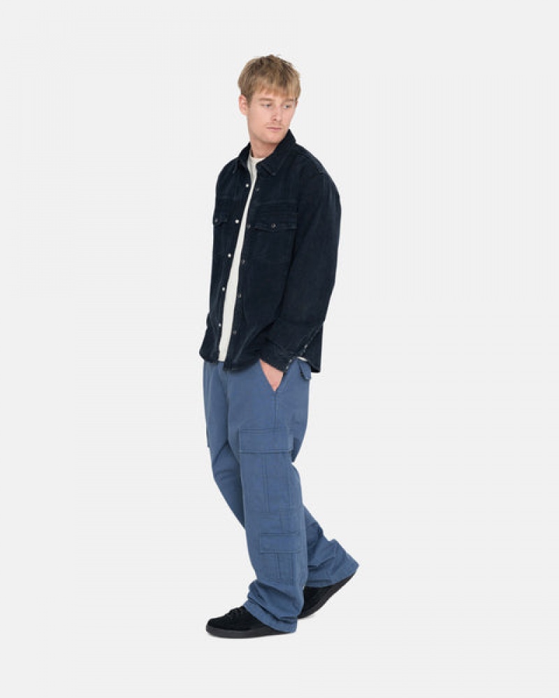 Stussy Ripstop Surplus Cargo Men Pants Blue | VQH-5668