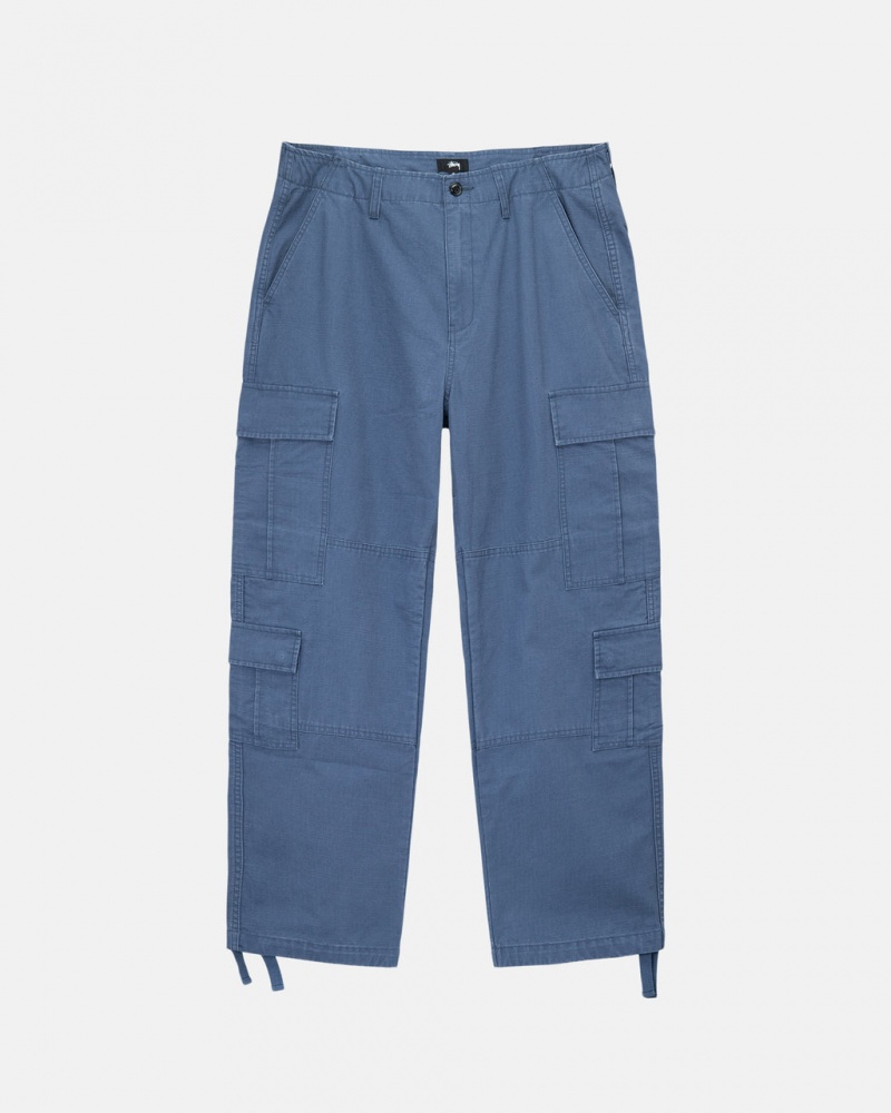 Stussy Ripstop Surplus Cargo Men Pants Blue | VQH-5668