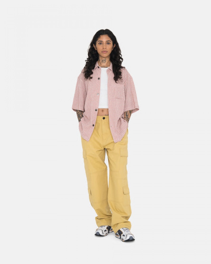 Stussy Ripstop Surplus Cargo Men Pants Yellow | EMI-9464