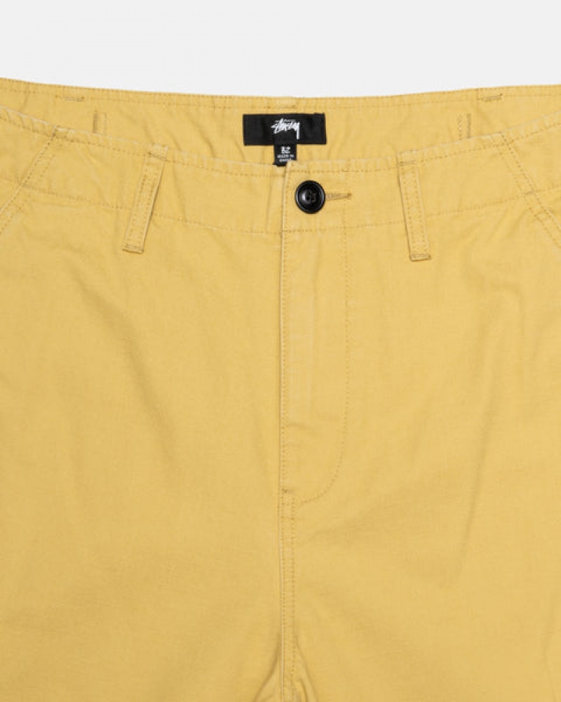 Stussy Ripstop Surplus Cargo Men Pants Yellow | EMI-9464