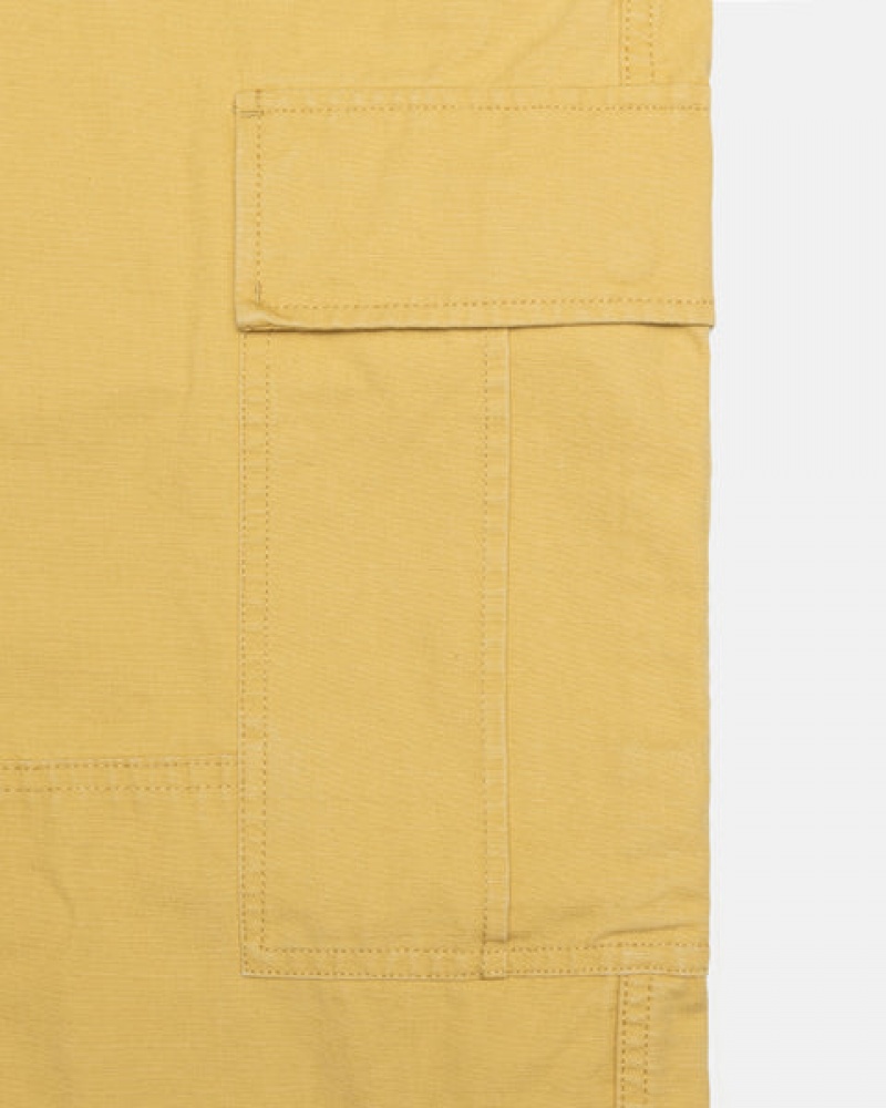 Stussy Ripstop Surplus Cargo Men Pants Yellow | EMI-9464