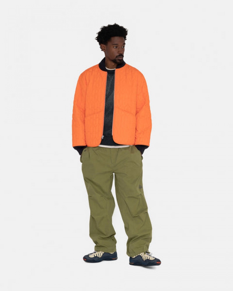 Stussy S Quilted Liner Jacket Men Jackets Orange | HXY-7935