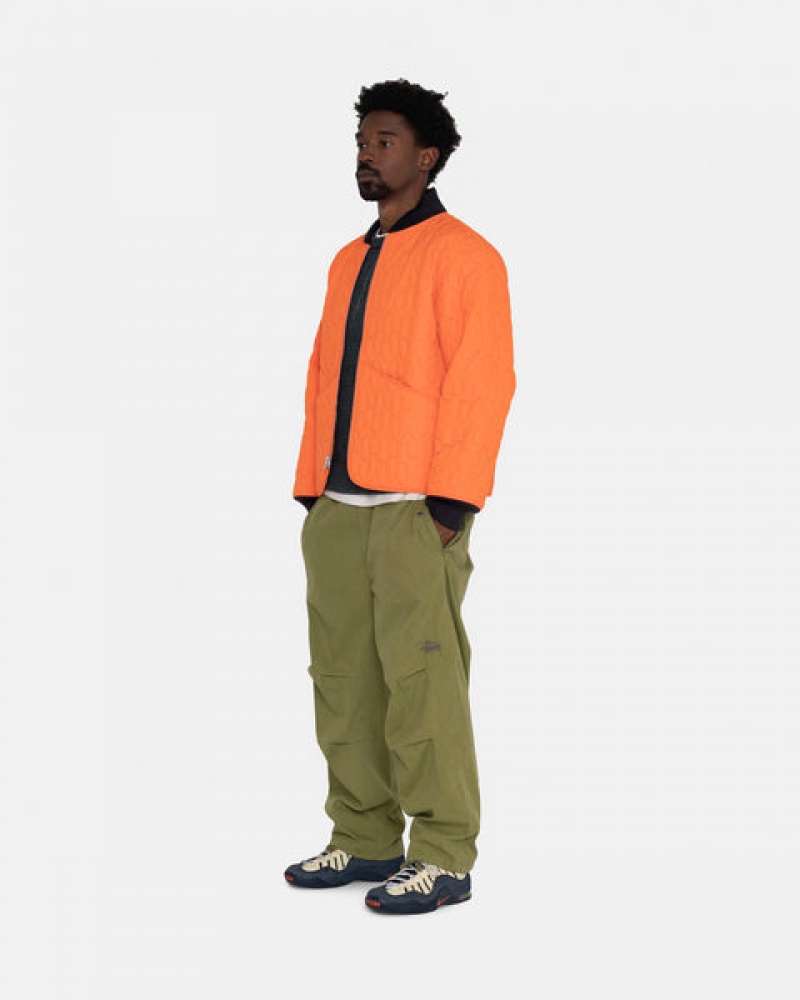 Stussy S Quilted Liner Jacket Men Jackets Orange | HXY-7935