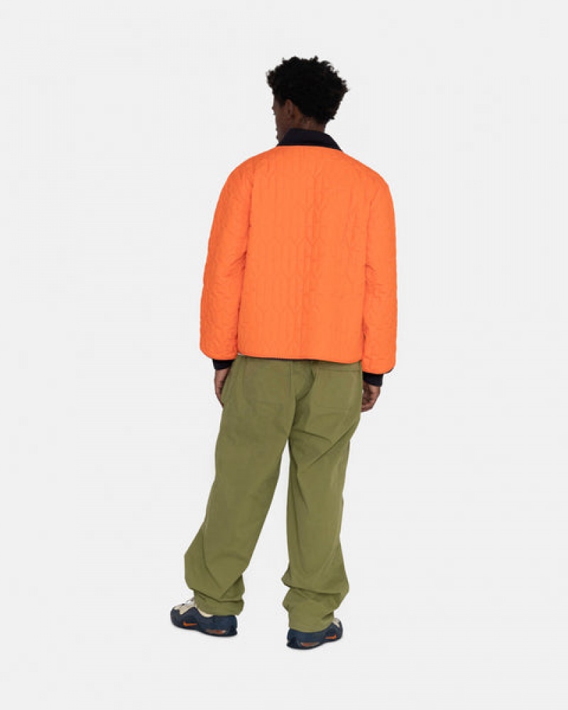 Stussy S Quilted Liner Jacket Men Jackets Orange | HXY-7935