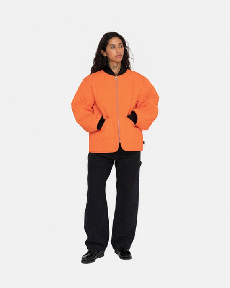 Stussy S Quilted Liner Jacket Men Jackets Orange | HXY-7935