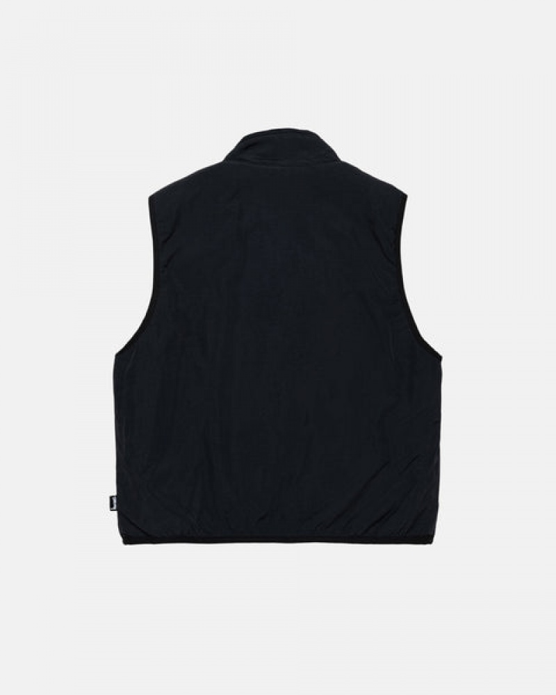 Stussy Sherpa Reversible Vest Men Vest Black | GJY-7028