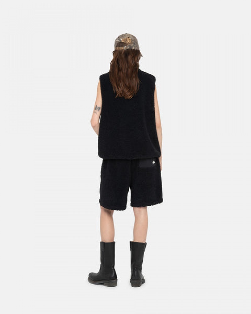 Stussy Sherpa Short Women Shorts Black | BBR-3710