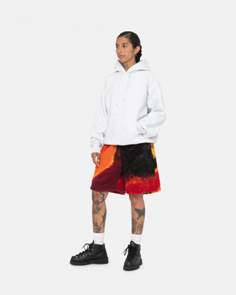 Stussy Sherpa Short Women Shorts Black / Red | YVE-7747