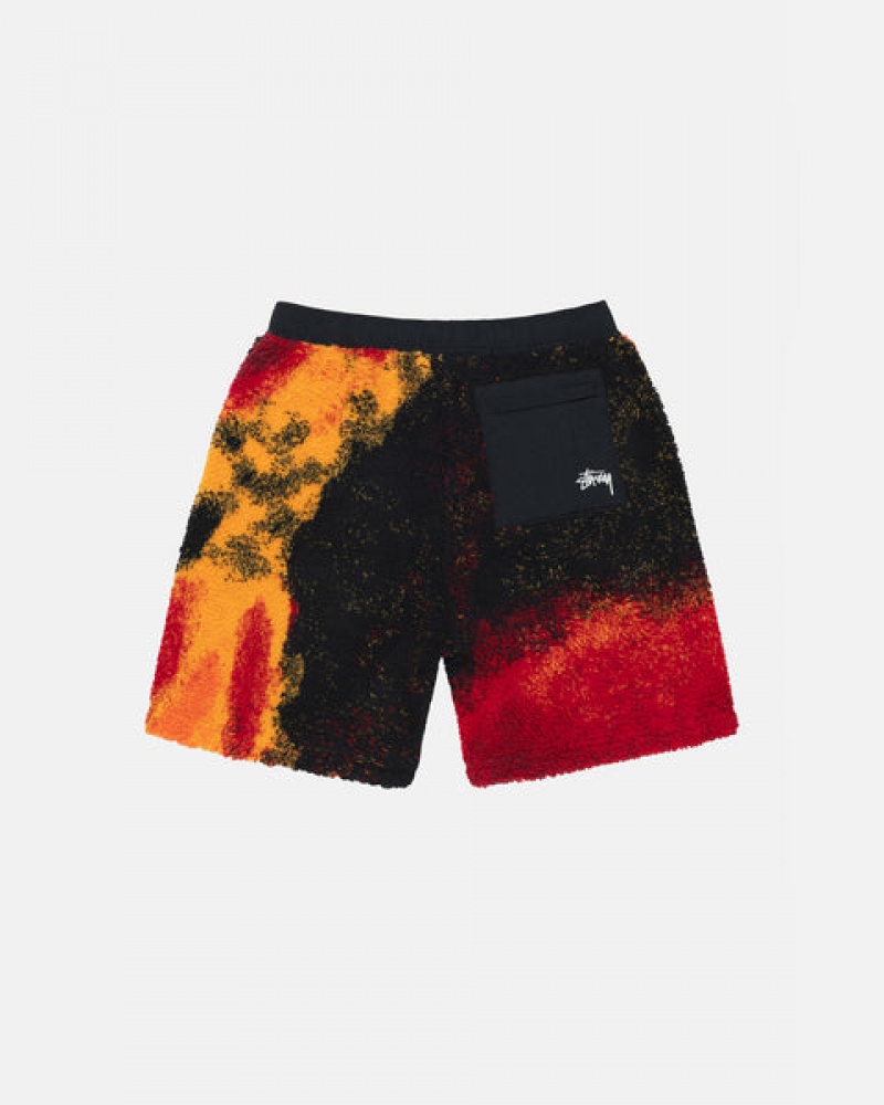 Stussy Sherpa Short Women Shorts Black / Red | YVE-7747