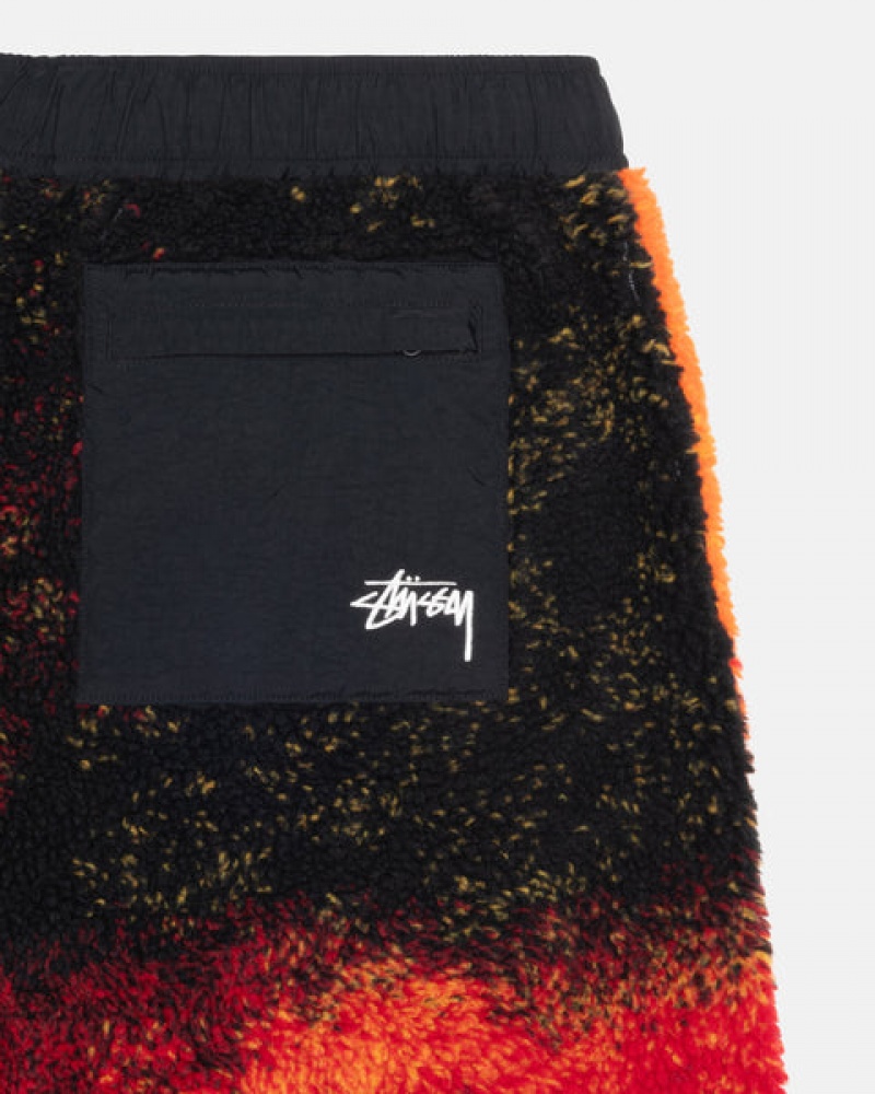 Stussy Sherpa Short Women Shorts Black / Red | YVE-7747