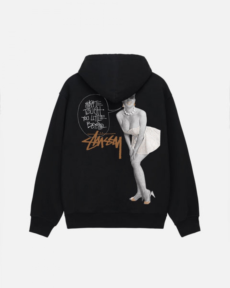 Stussy Skate Tough Zip Hoodie Men Hoodie Black | UKA-6889