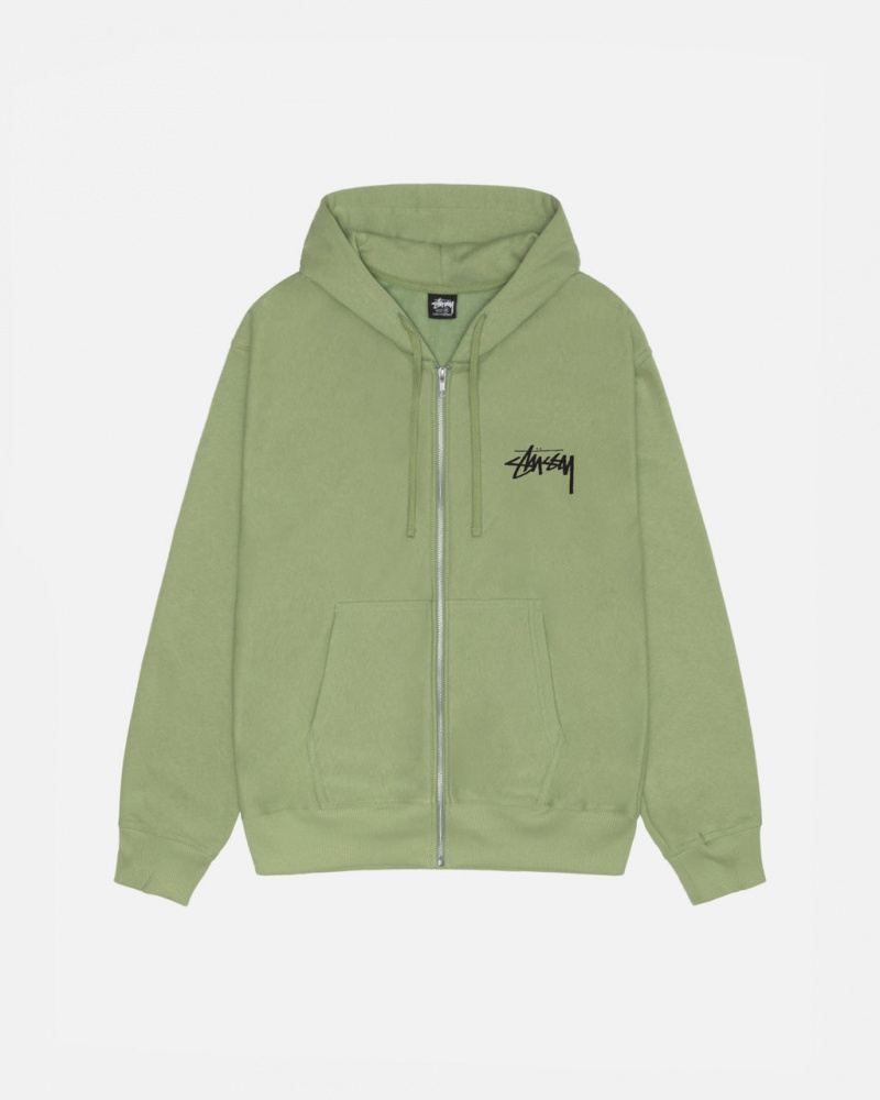 Stussy Skate Tough Zip Hoodie Men Hoodie Green | BQZ-6862