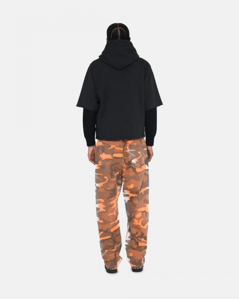 Stussy Ss Boxy Cropped Hoodie Women Hoodie Black | SQH-8443