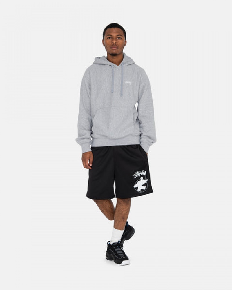 Stussy Stock Logo Hoodie Men Hoodie Grey | YAD-7352