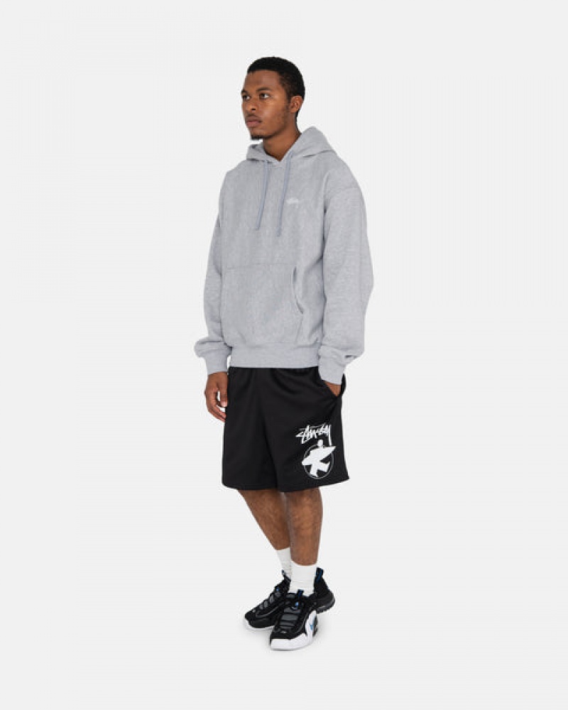 Stussy Stock Logo Hoodie Men Hoodie Grey | YAD-7352