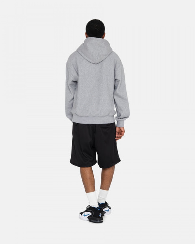 Stussy Stock Logo Hoodie Men Hoodie Grey | YAD-7352