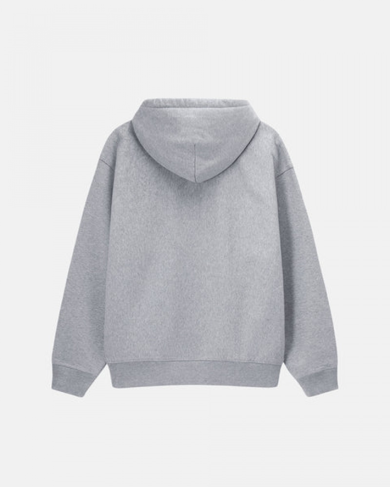 Stussy Stock Logo Hoodie Women Hoodie Grey | FCF-7869