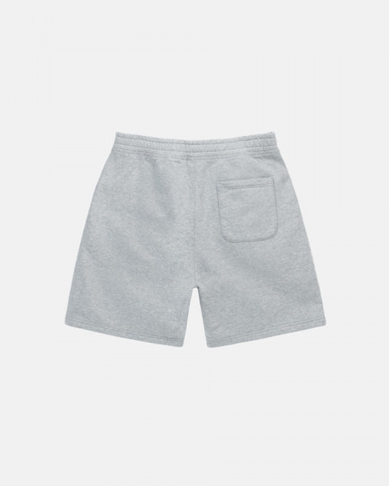 Stussy Stock Logo Sweat Short Men Sweatshorts Grey | ORP-3658