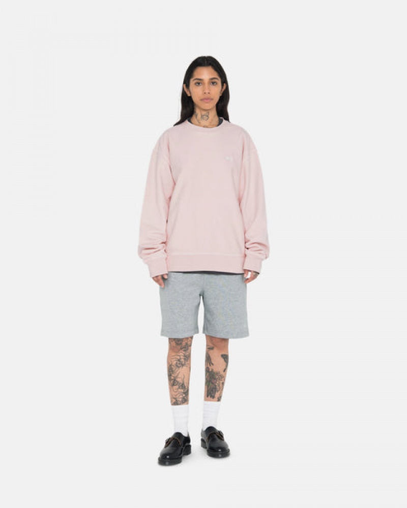 Stussy Stock Logo Sweat Short Women Sweatshorts Grey | RPD-8017