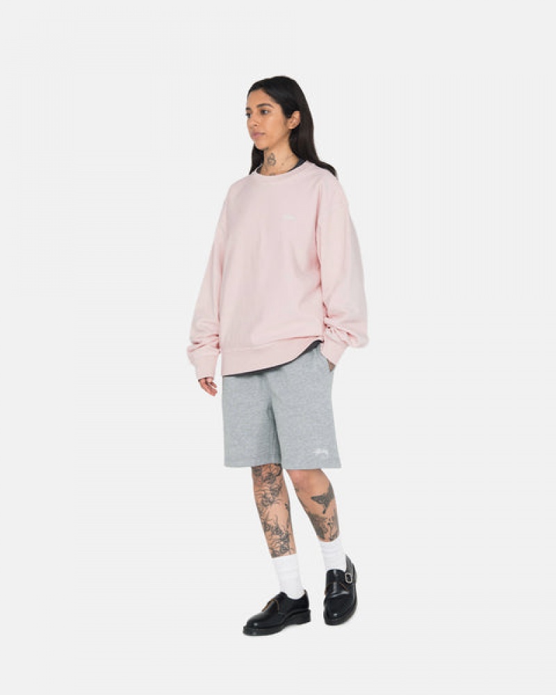 Stussy Stock Logo Sweat Short Women Sweatshorts Grey | RPD-8017