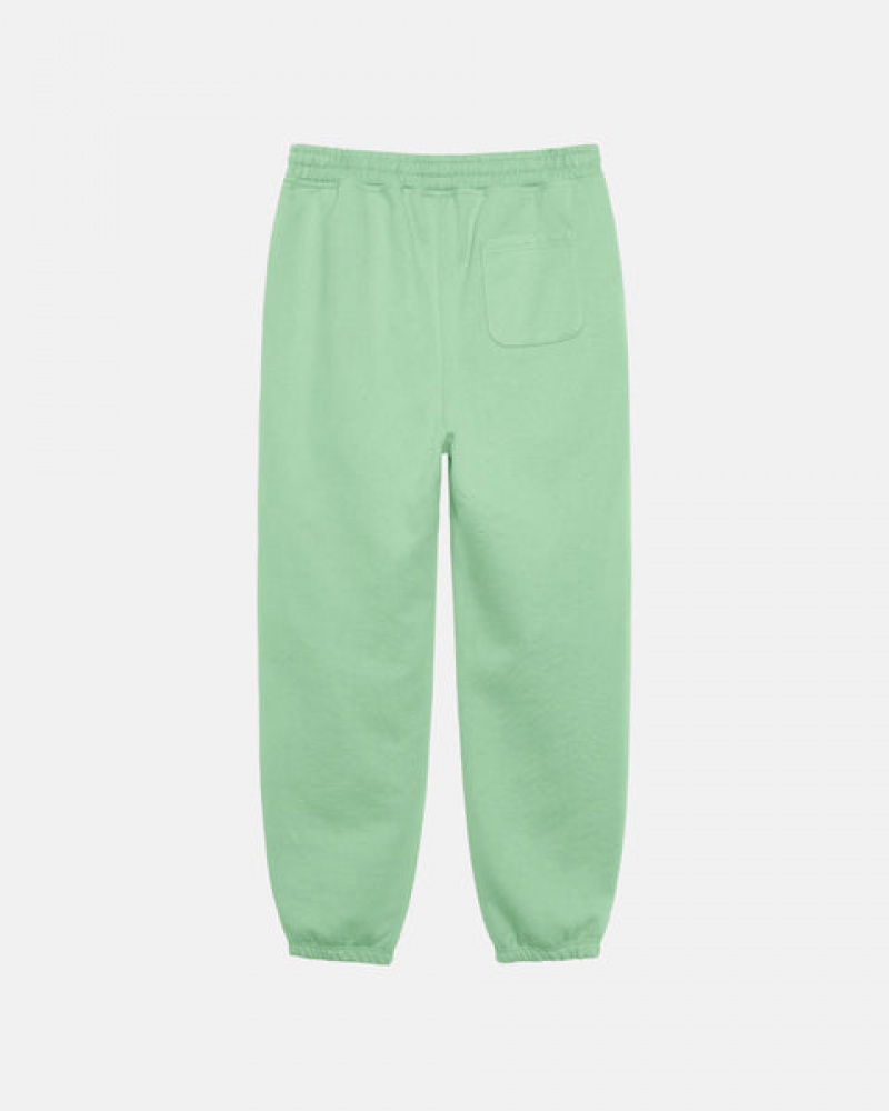 Stussy Stock Logo Sweatpant Men Sweatpants Green | SHS-3516