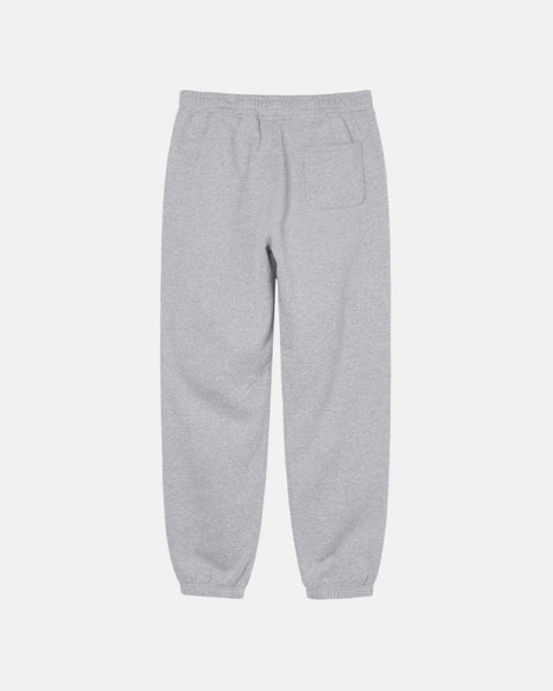 Stussy Stock Logo Sweatpant Men Sweatpants Grey | BCX-1198