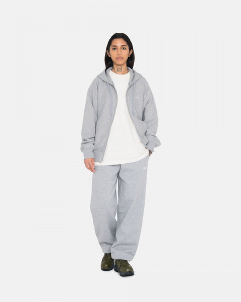 Stussy Stock Logo Sweatpant Women Sweatpants Grey | QNP-0354